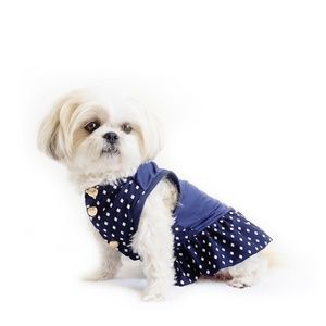 Navy polka-dot dress by Rororiri - size S